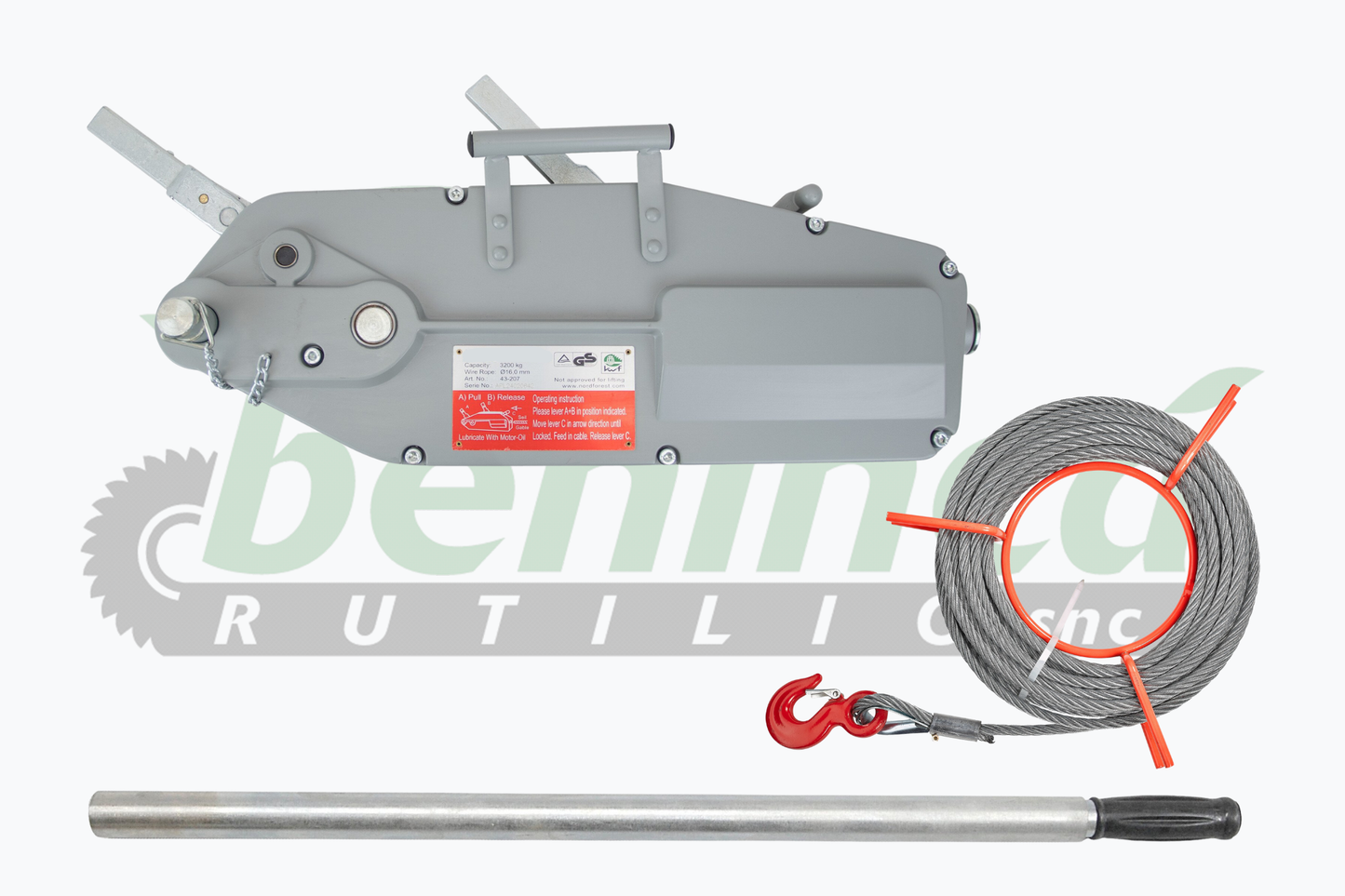 Treuil à câble passant 800 kg