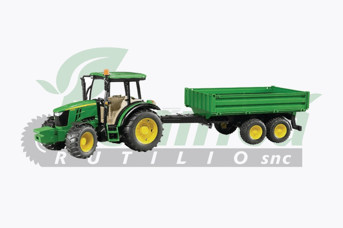 John Deere 5115 M with bruder trailer