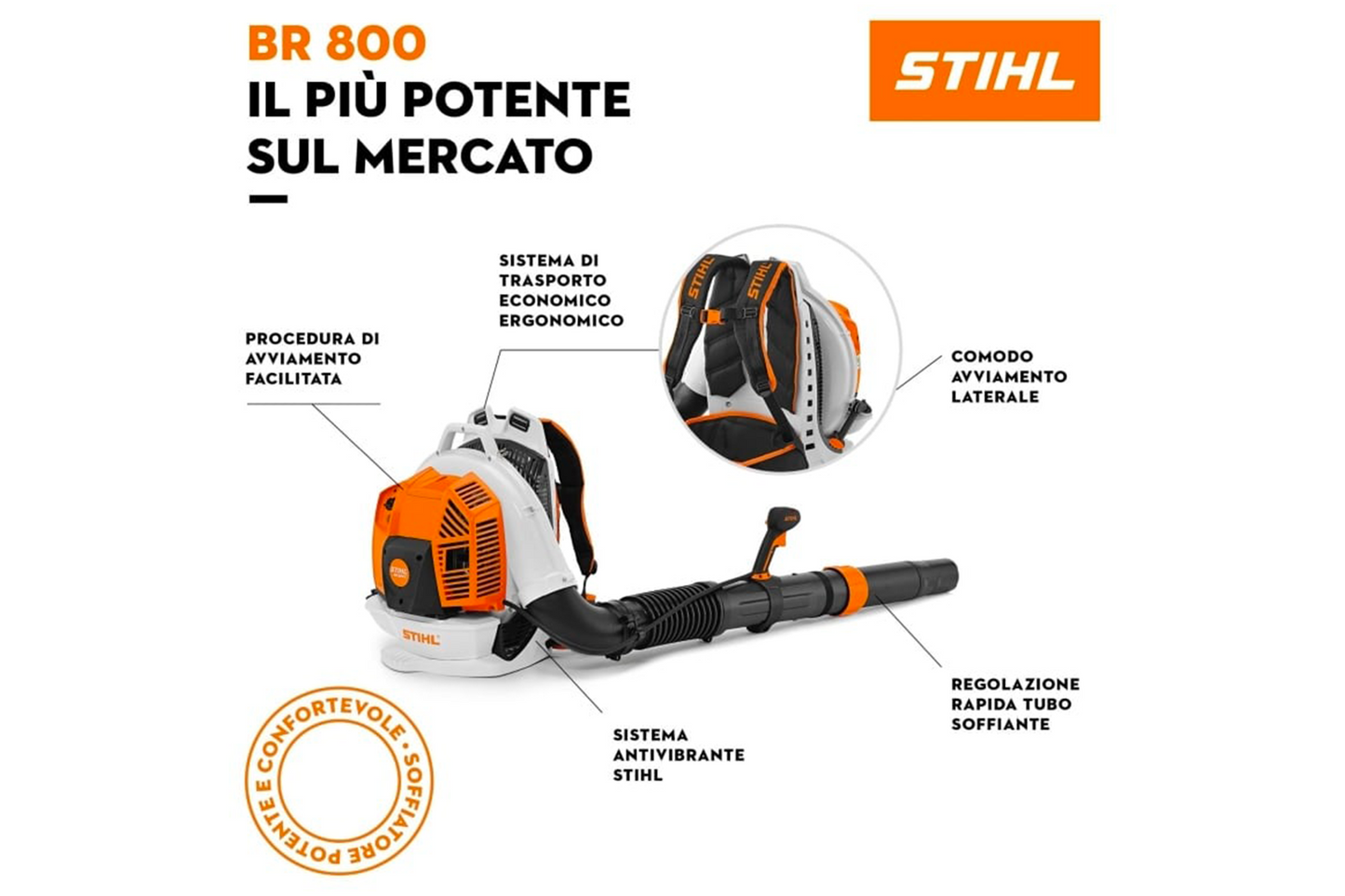 Souffleur à dos STIHL BR 800 CE