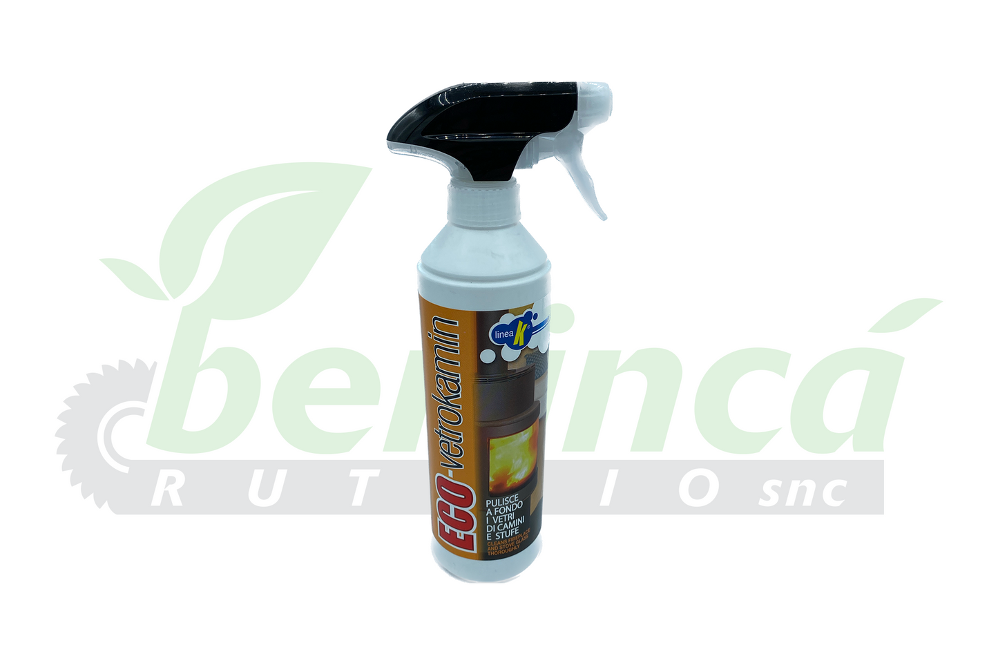 Glass cleaner for stoves and fireplaces