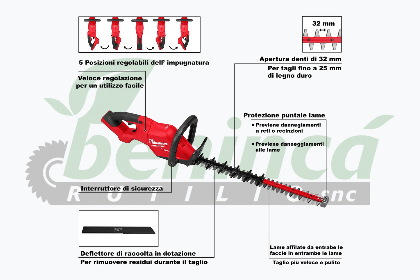 Tagliasiepi Milwaukee M18 FHET60G2