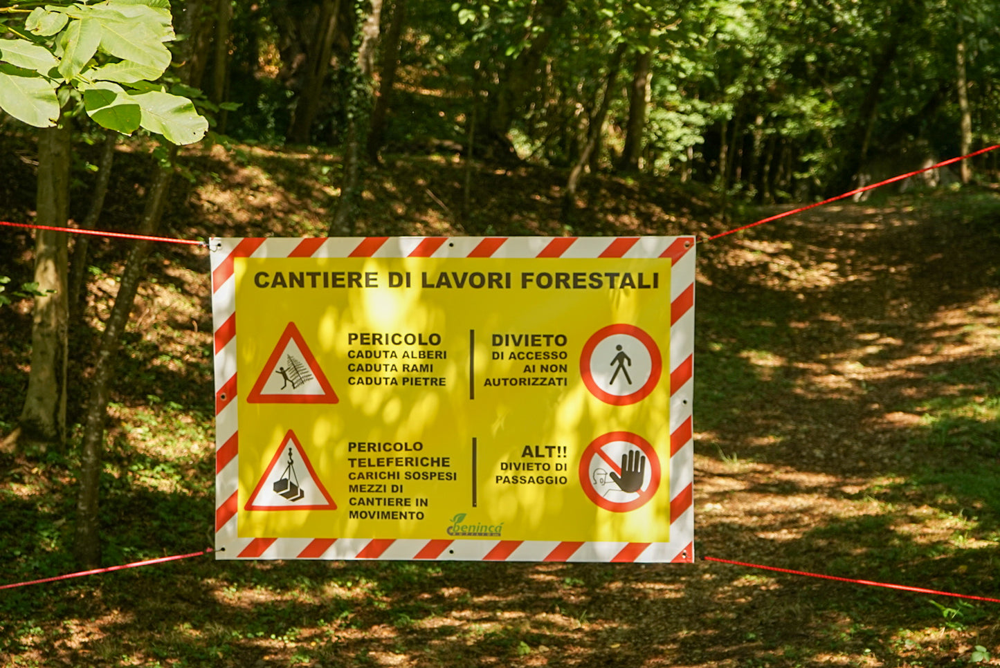 Forestry work warning banner 148x100