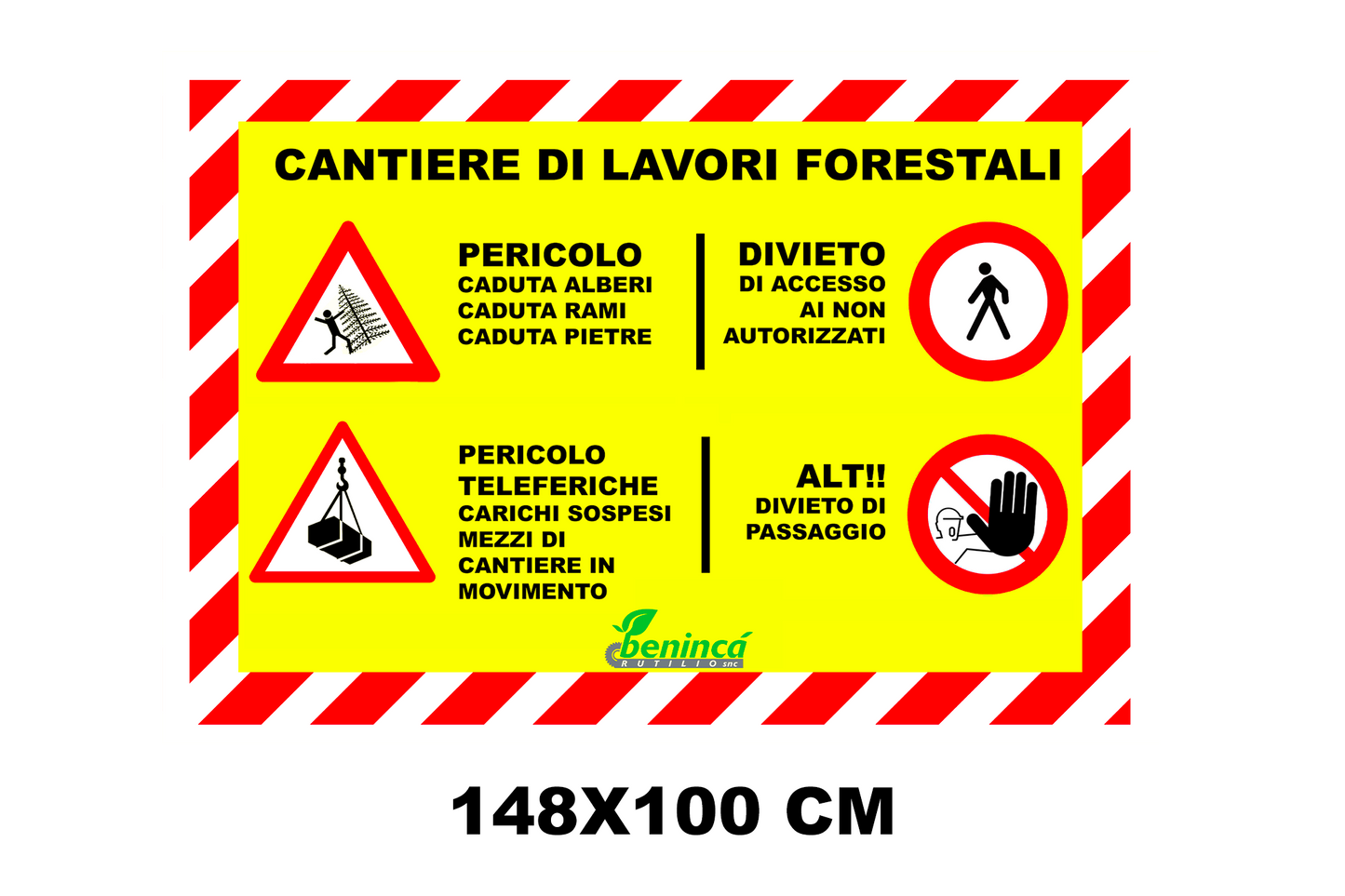 Forestry work warning banner 148x100